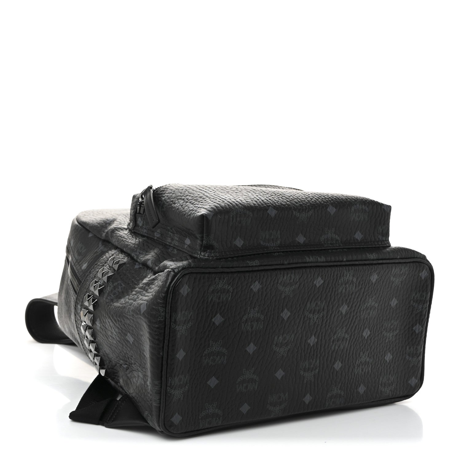 MCM Visetos Medium Side Studs Stark Backpack Black 4 of 10