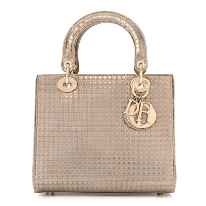 Christian Dior CHRISTIAN DIOR Metallic Patent Micro-Cannage Medium Lady Dior 1 of 13