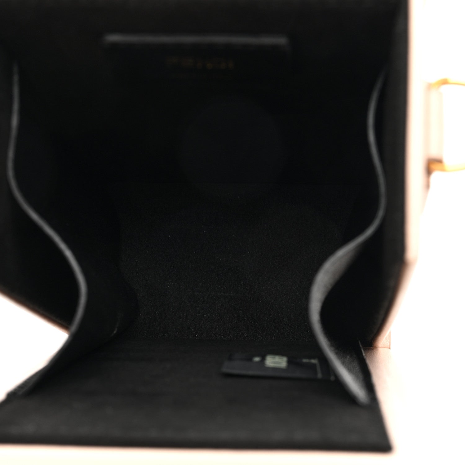 Fendi Vitello Fluffy Logo Vertical Box Rosa Quarzo Black 5 of 10