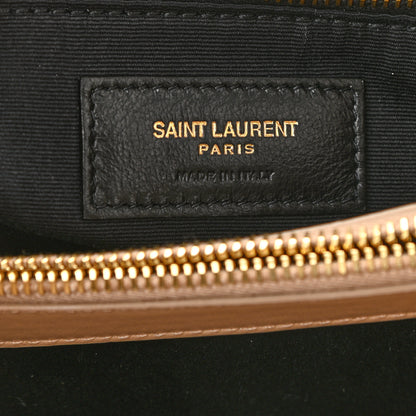 Saint Laurent Calfskin Y Quilted Monogram Medium Loulou Chain Satchel Dark Latte 8 of 9