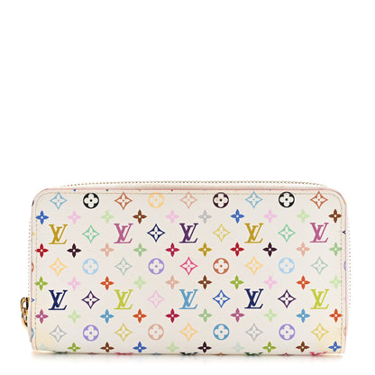 Louis Vuitton Monogram Multicolor Zippy Wallet White Litchi 1 of 10