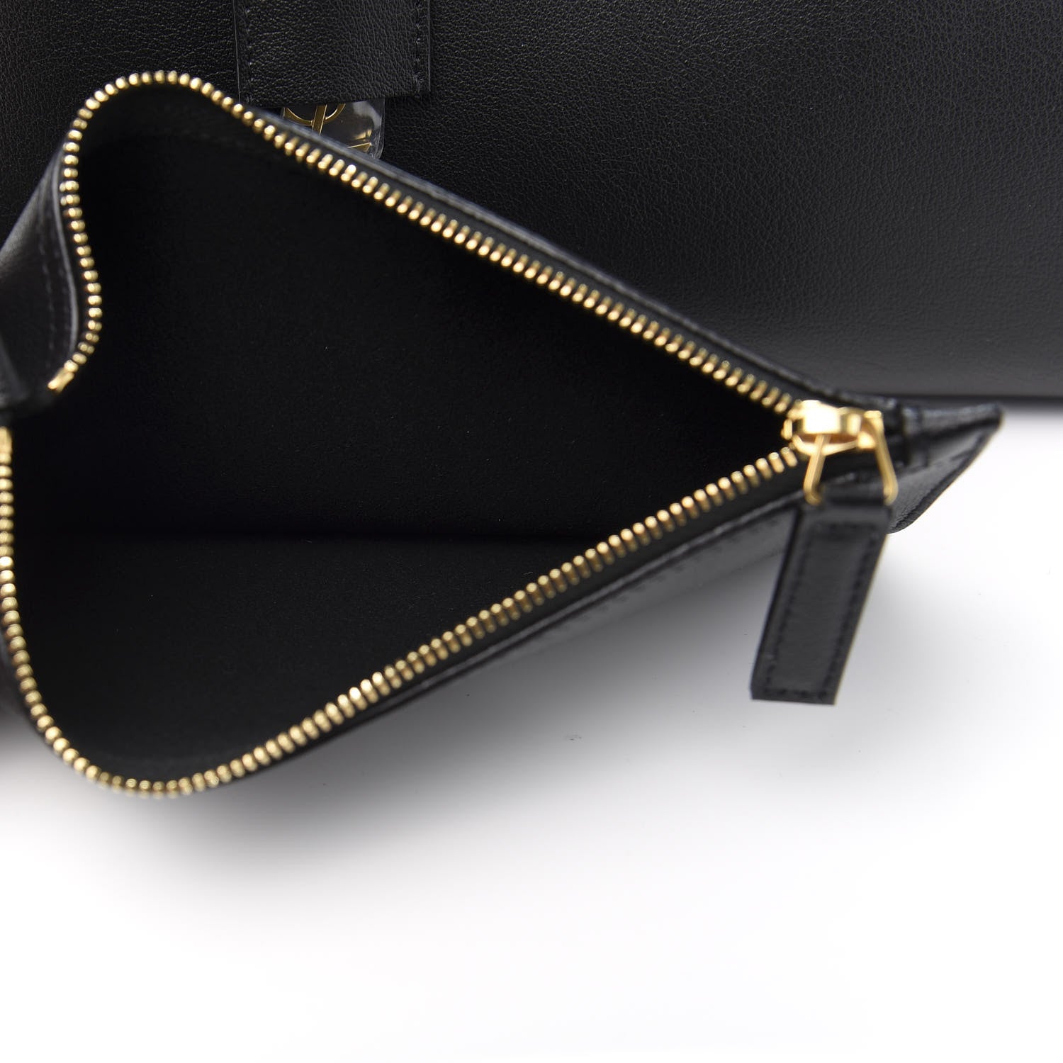 Saint Laurent Calfskin Large Shopping Tote Black 12 of 14