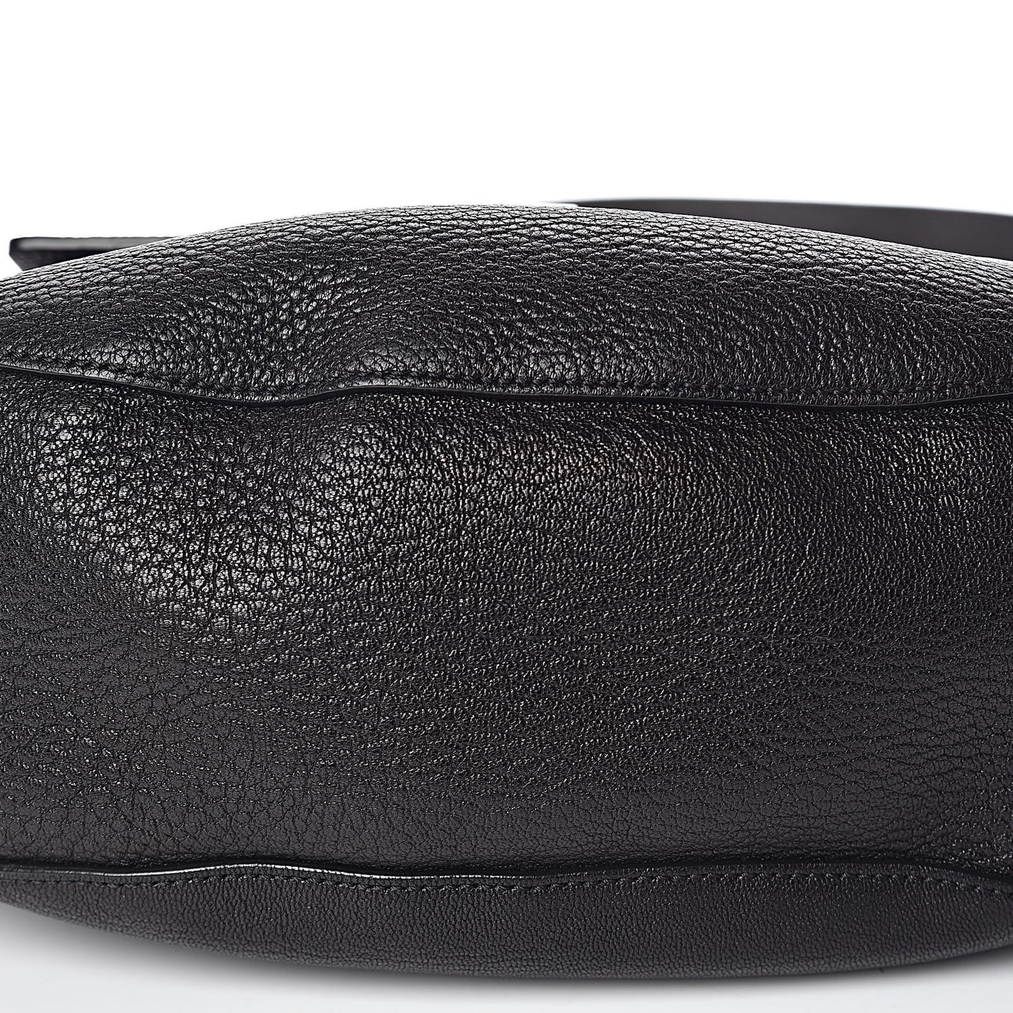 Grained Lambskin Large Drew Shoulder Bag Black