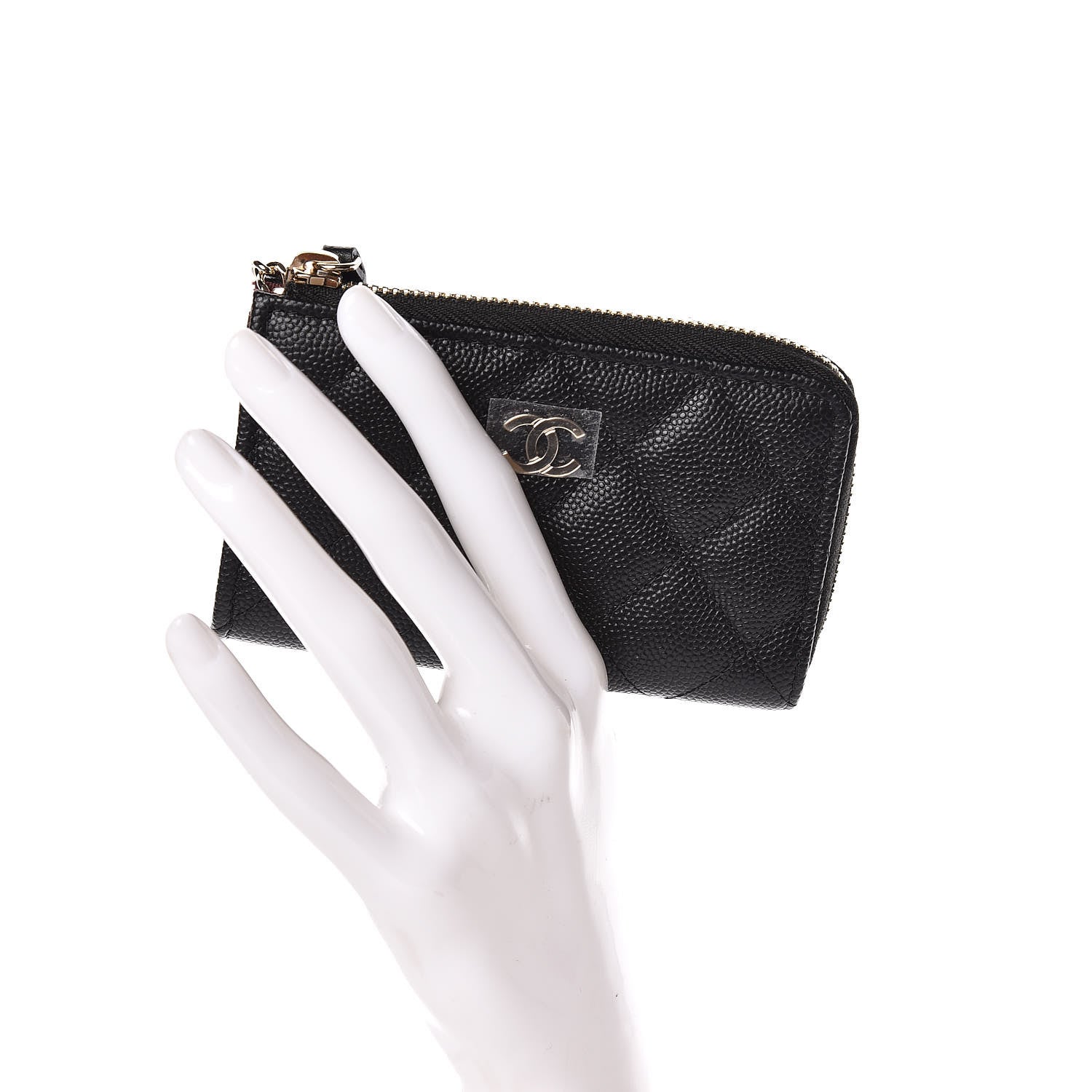 Chanel Caviar Quilted Key Holder Case Black 2 of 8