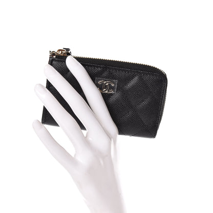 Chanel Caviar Quilted Key Holder Case Black 2 of 8