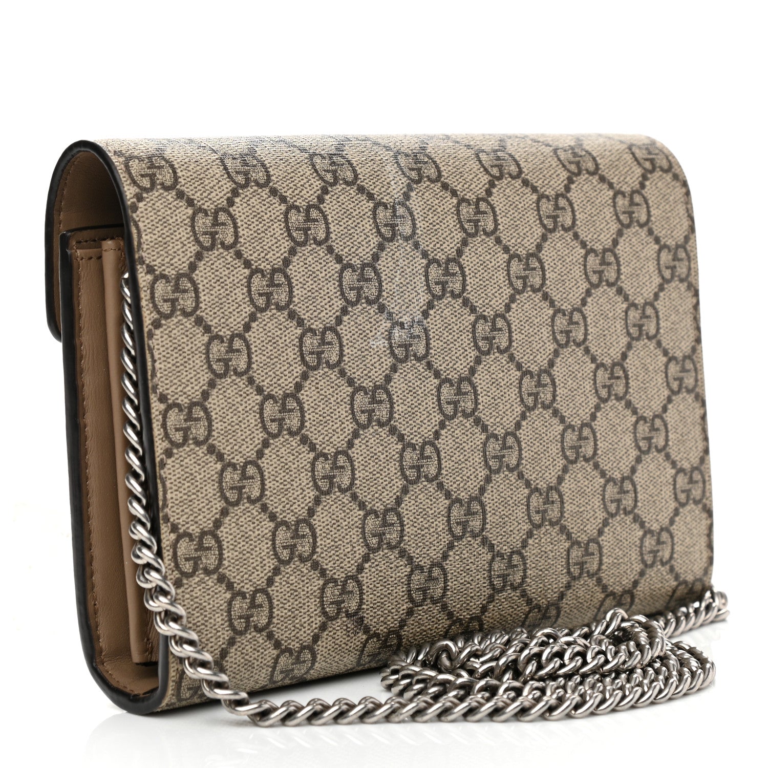 Gucci GG Supreme Monogram Mini Dionysus Chain Wallet Beige Taupe 3 of 11
