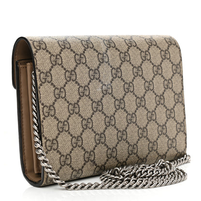 Gucci GG Supreme Monogram Mini Dionysus Chain Wallet Beige Taupe 3 of 11