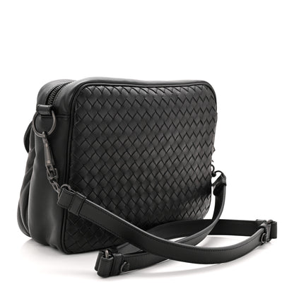 Bottega Veneta Nappa Intrecciato Messenger Bag Black 3 of 10