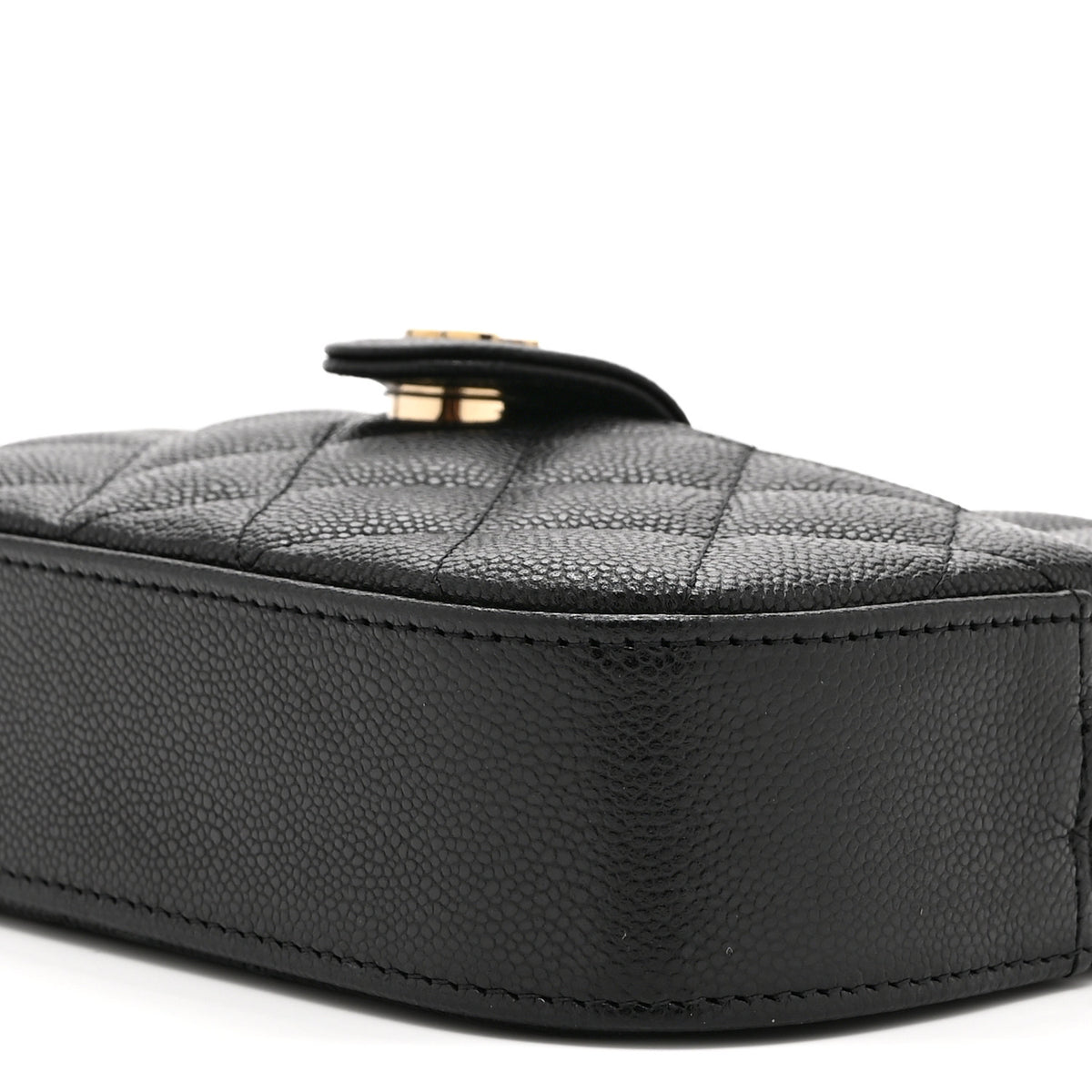 Caviar Quilted Chain Camera Bag Black