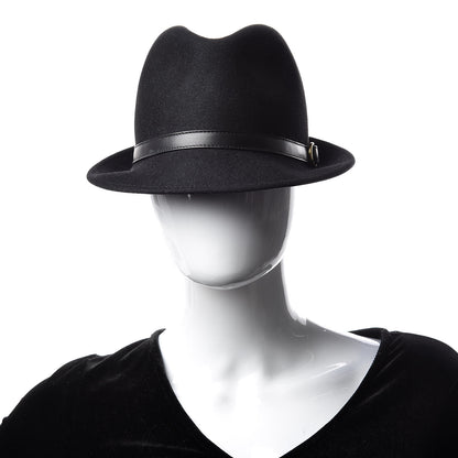 Gucci Felt Horsebit Fedora Hat L Black 2 of 6