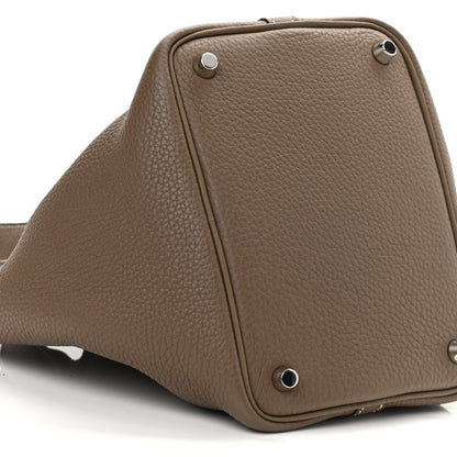 Hermes Taurillon Clemence Picotin Lock 18 PM Etoupe 9 of 11