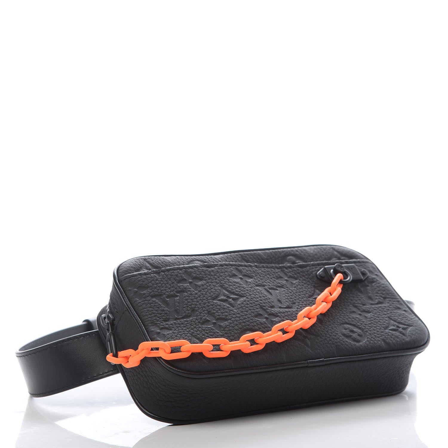 Louis Vuitton Taurillon Monogram Uniformes Solar Ray Soft Pochette Volga Belt Bag Black 4 of 10
