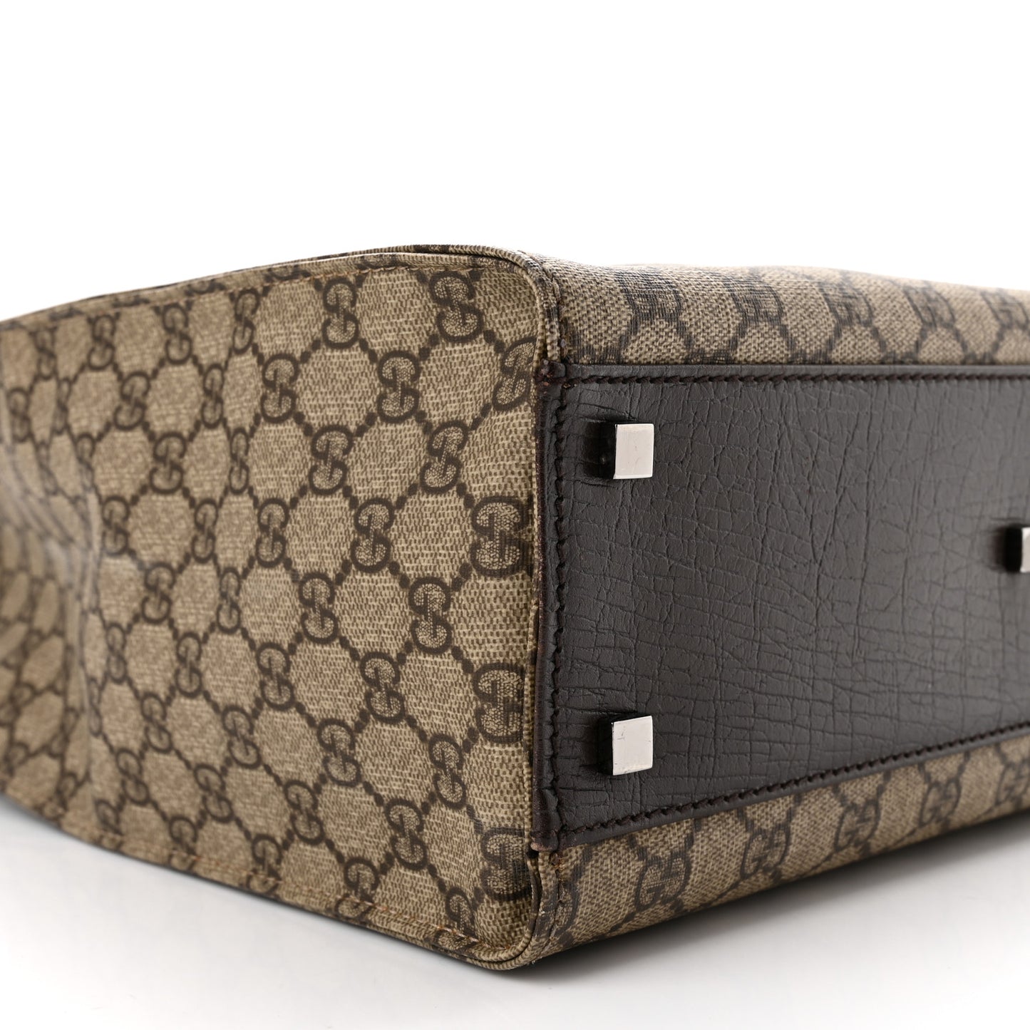 GG Plus Monogram Small Vertical Tote Dark Brown