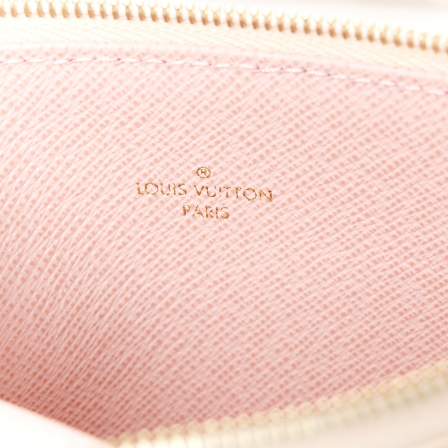 Damier Azur Pochette Felicie Chain Wallet Rose Ballerine