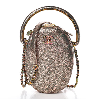 Chanel Metallic Caviar Quilted Camera Case Copper 1 of 11