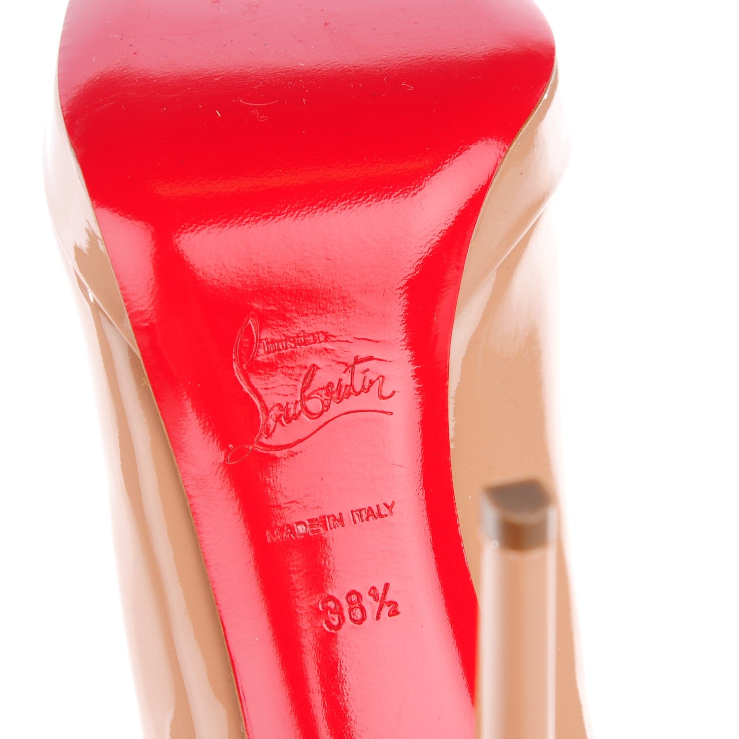 Christian Louboutin Patent New Simple 120 Pumps 38.5 Nude 6 of 7