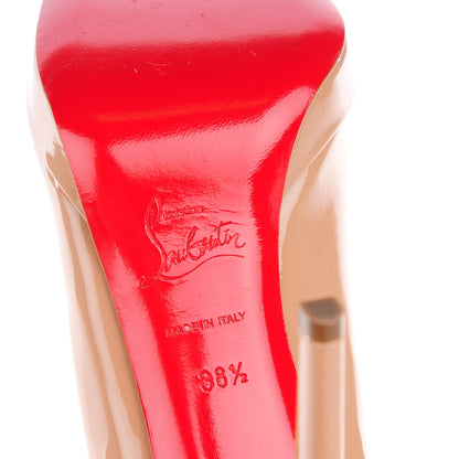 Christian Louboutin Patent New Simple 120 Pumps 38.5 Nude 6 of 7