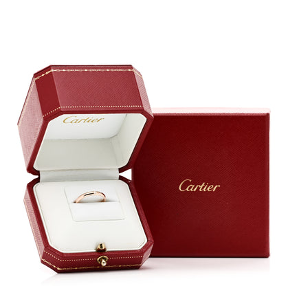 Cartier 18K Pink Gold Diamond 2.6mm 1895 Wedding Band Ring 50 5.25 7 of 7