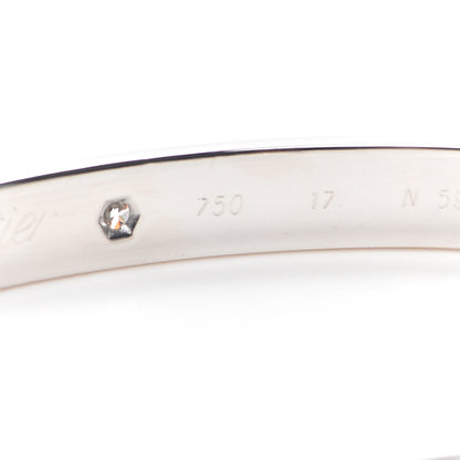 Cartier 18K White Gold 6 Diamond LOVE Bracelet 17 6 of 7