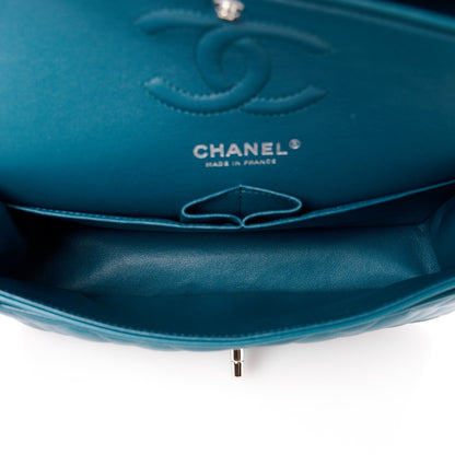 Chanel Lambskin Quilted Small Double Flap Dark Turqoise 5 of 12