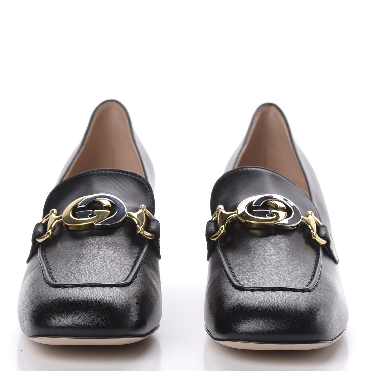 Malaga Kid Zumi Mid Heel Loafers 38.5 Black