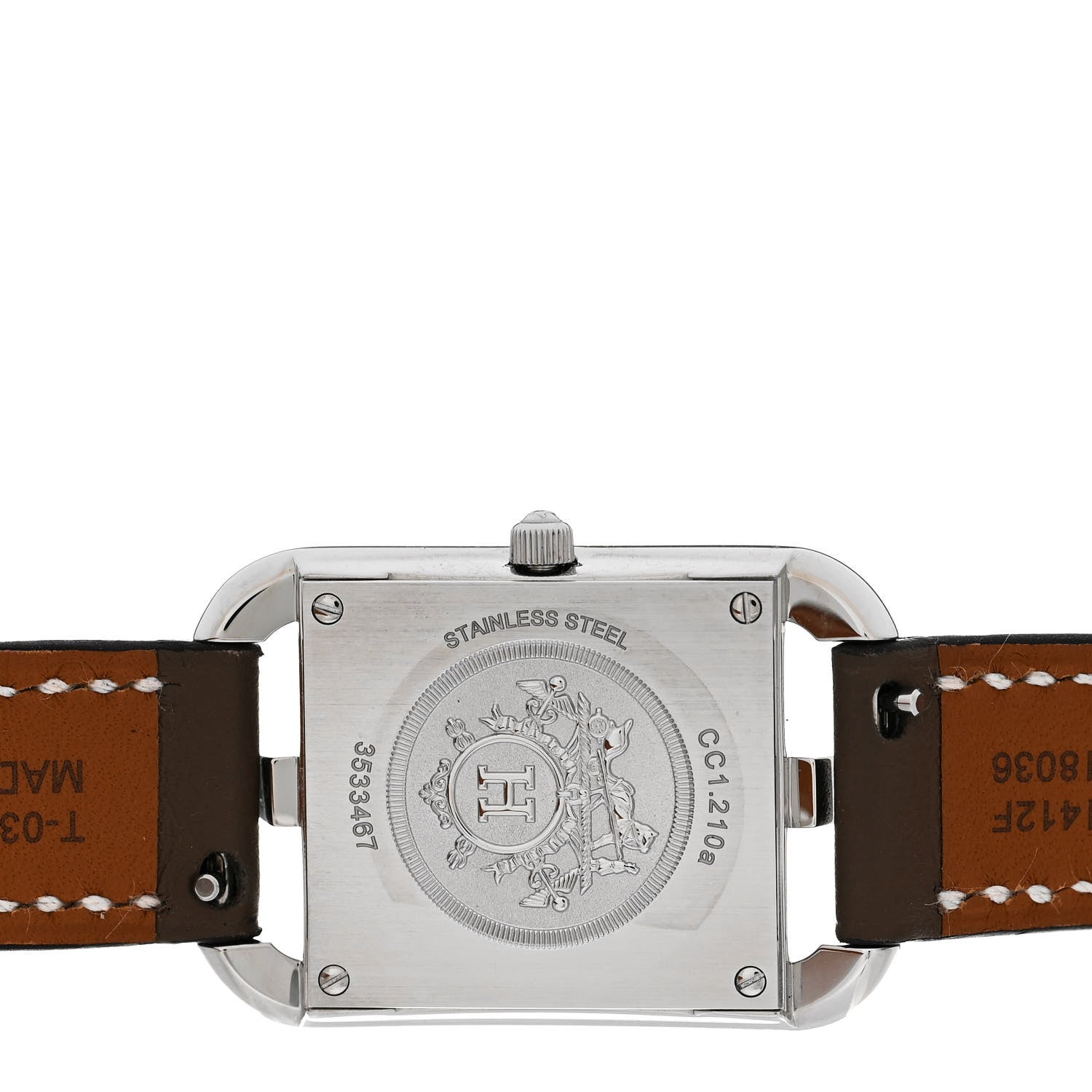 Hermes Stainless Steel Swift 23mm Cape Cod Double Tour Quartz Watch Etoupe 4 of 5