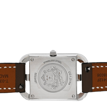 Hermes Stainless Steel Swift 23mm Cape Cod Double Tour Quartz Watch Etoupe 4 of 5