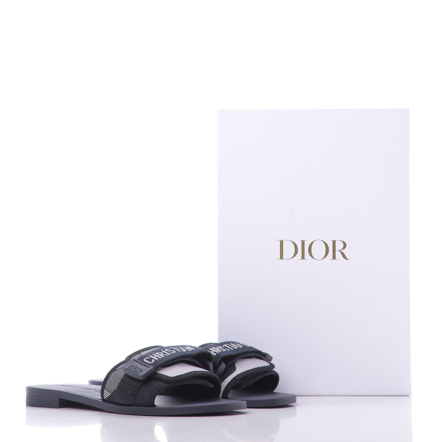 Christian Dior Canvas Dior(e)volution Mule Slide Sandals 39 Deep Blue 10 of 10