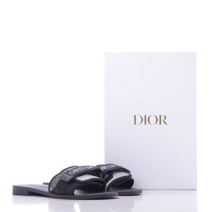 Christian Dior Canvas Dior(e)volution Mule Slide Sandals 39 Deep Blue 10 of 10