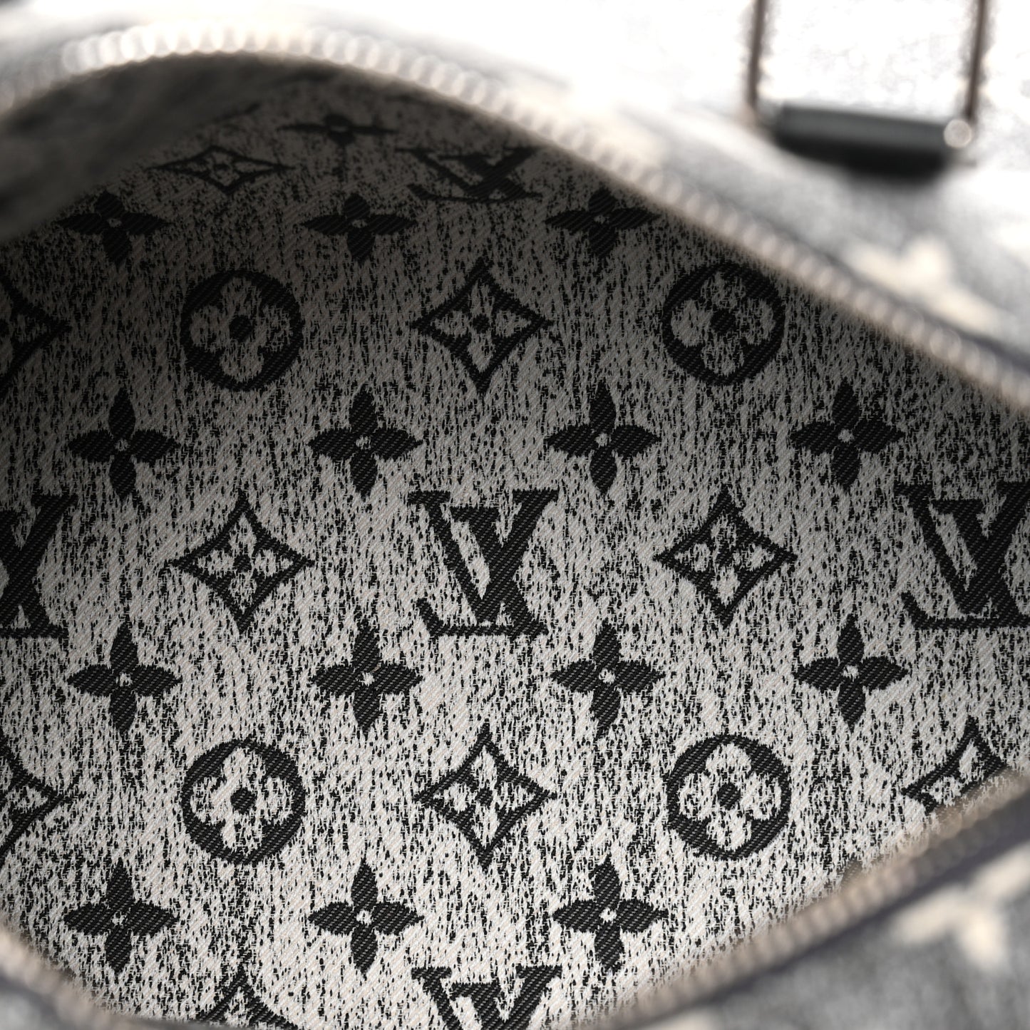 Denim Monogram Jacquard Speedy Bandouliere 25 Black