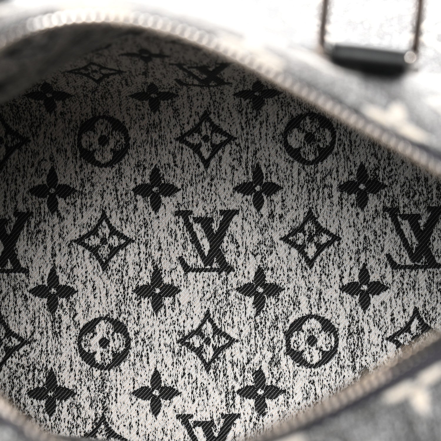 Louis Vuitton Denim Monogram Jacquard Speedy Bandouliere 25 Black 5 of 9