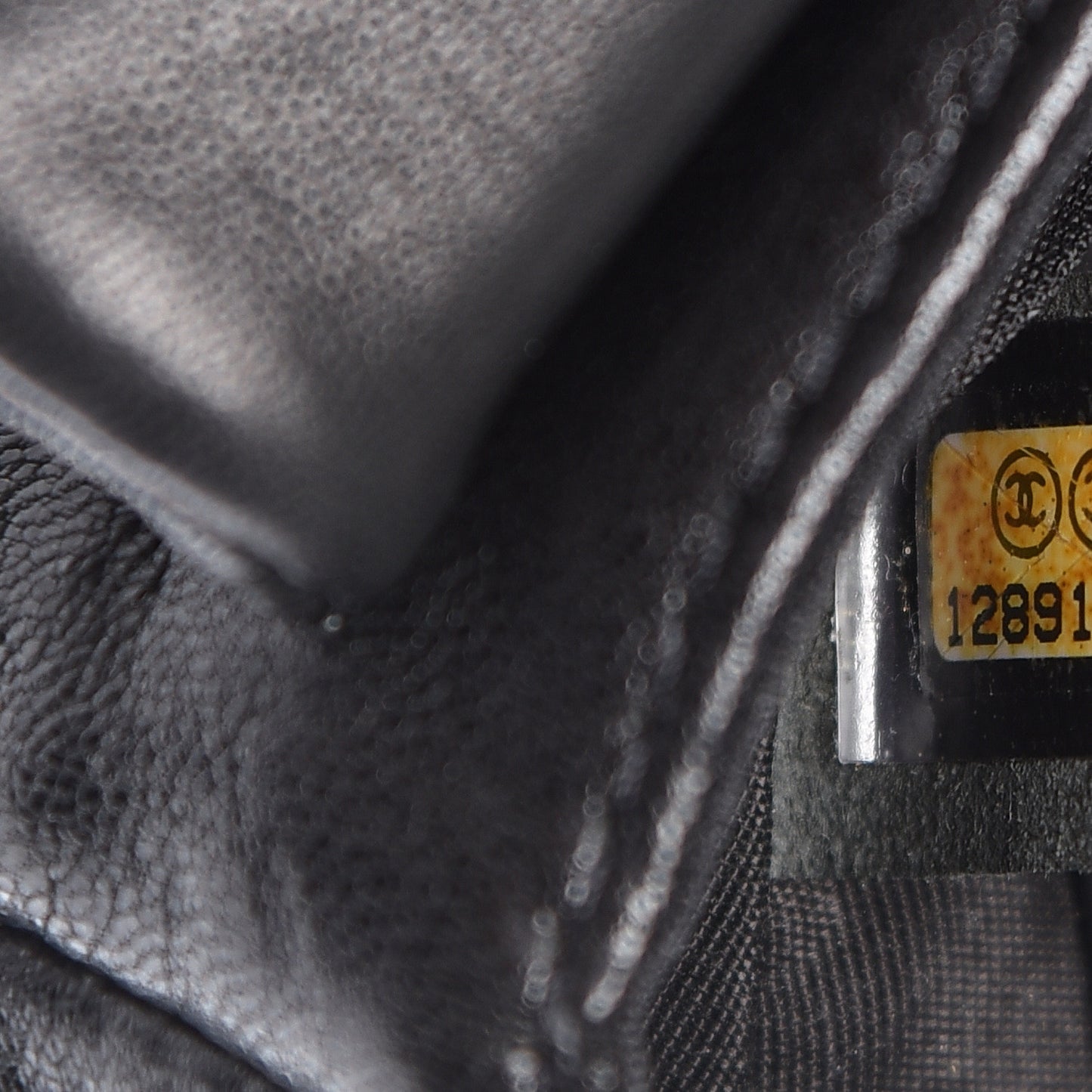 Lambskin Half Moon Wallet On Chain WOC Black