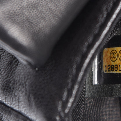 Chanel Lambskin Half Moon Wallet On Chain WOC Black 10 of 11