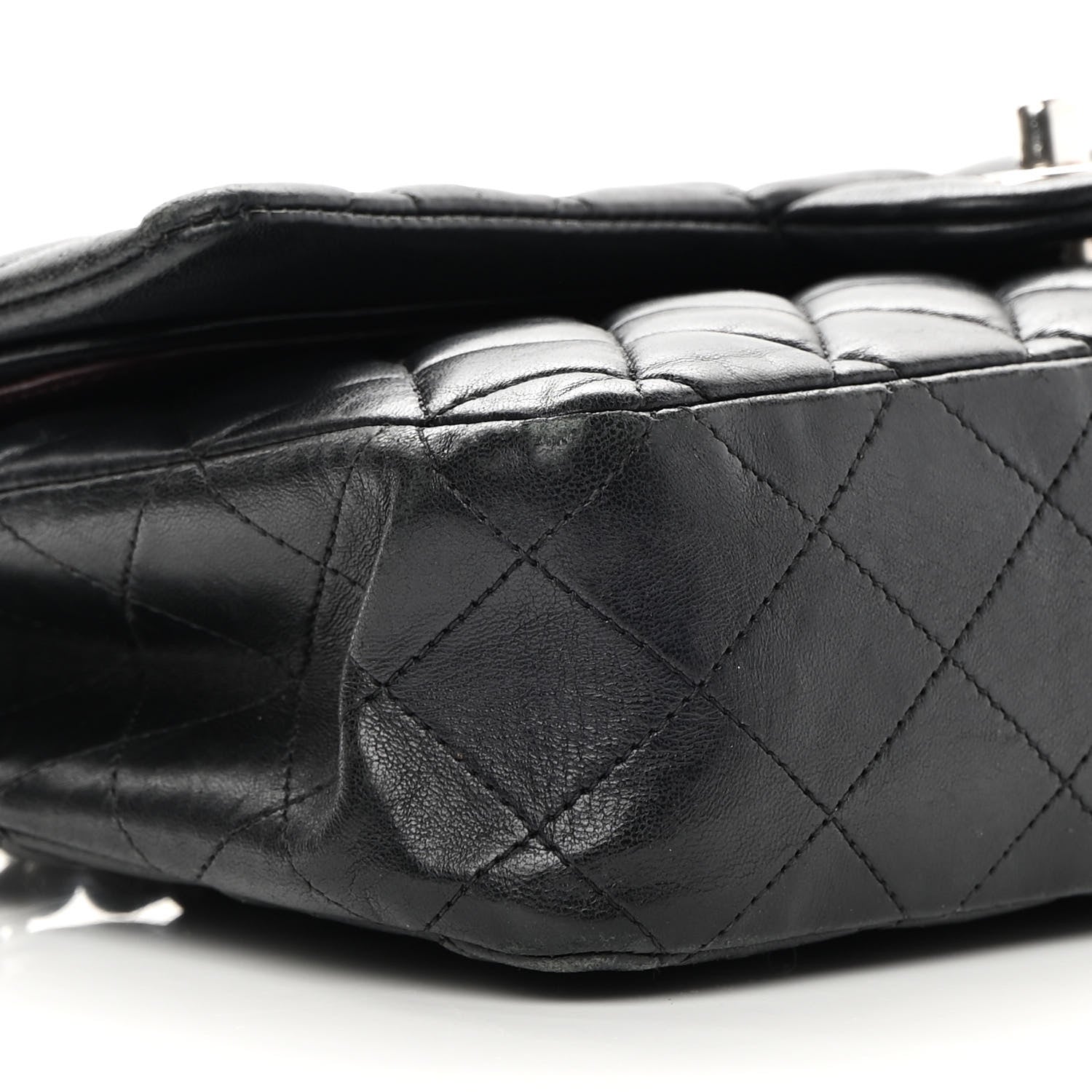 Chanel Lambskin Quilted Medium Double Flap Black 9 of 21