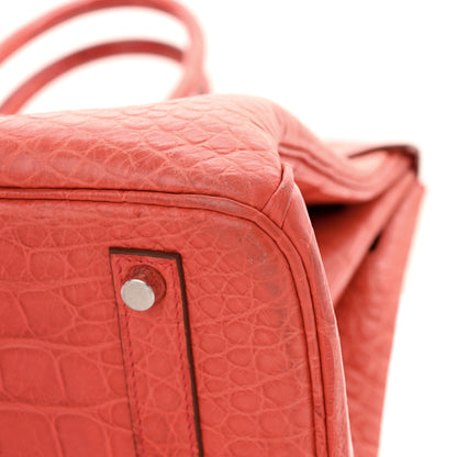 Hermes Matte Alligator Birkin 35 Bougainvillea 11 of 18
