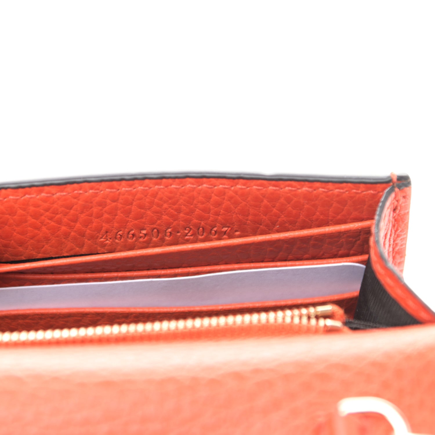 Gucci Dollar Calfskin Medium Betty Chain Wallet Sun Orange 7 of 11