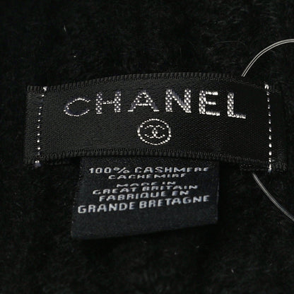 Chanel Cashmere CC Beanie Hat Black 4 of 6