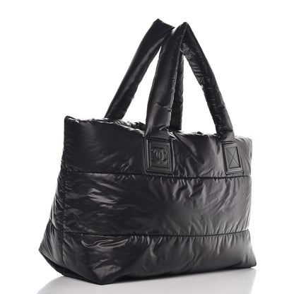 Chanel Nylon Quilted Medium Coco Cocoon Reversible Tote Black 5 of 9