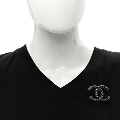Chanel Ruthenium Pearl CC Brooch Dark Grey 2 of 5