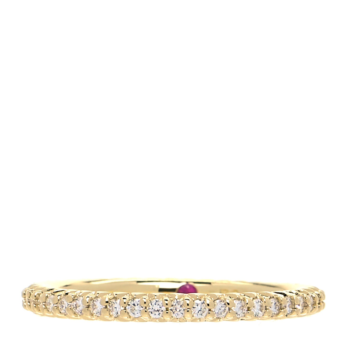18K Yellow Gold Diamond Micro Pave Eternity Band Ring 52 6