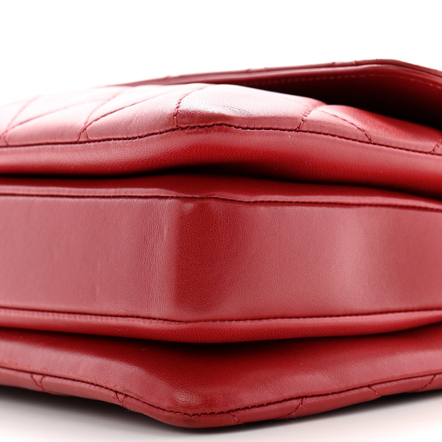 Lambskin Quilted Small Trendy CC Flap Dual Handle Bag Red