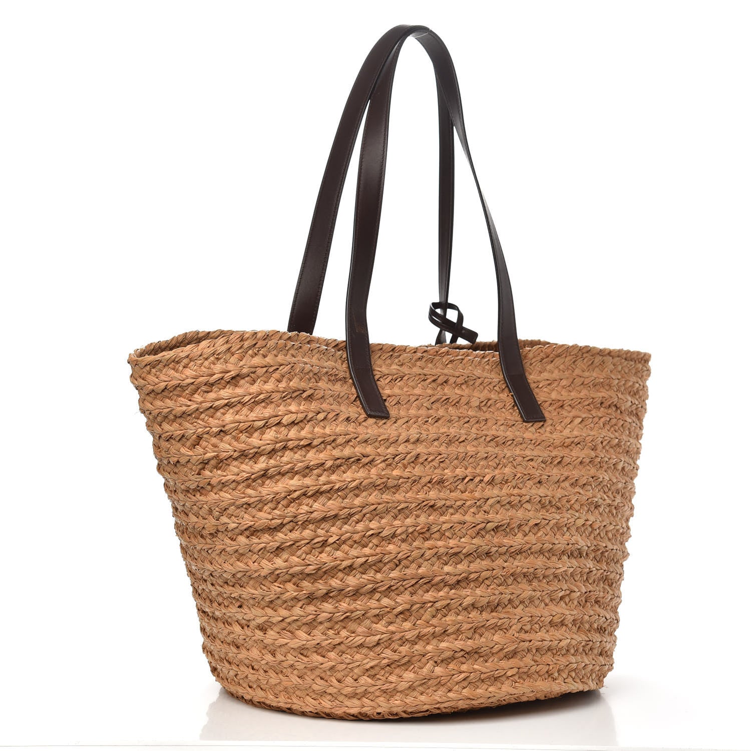 Saint Laurent Raffia Calfskin Medium Panier Tote 3 of 8