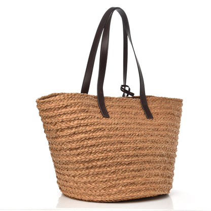 Saint Laurent Raffia Calfskin Medium Panier Tote 3 of 8