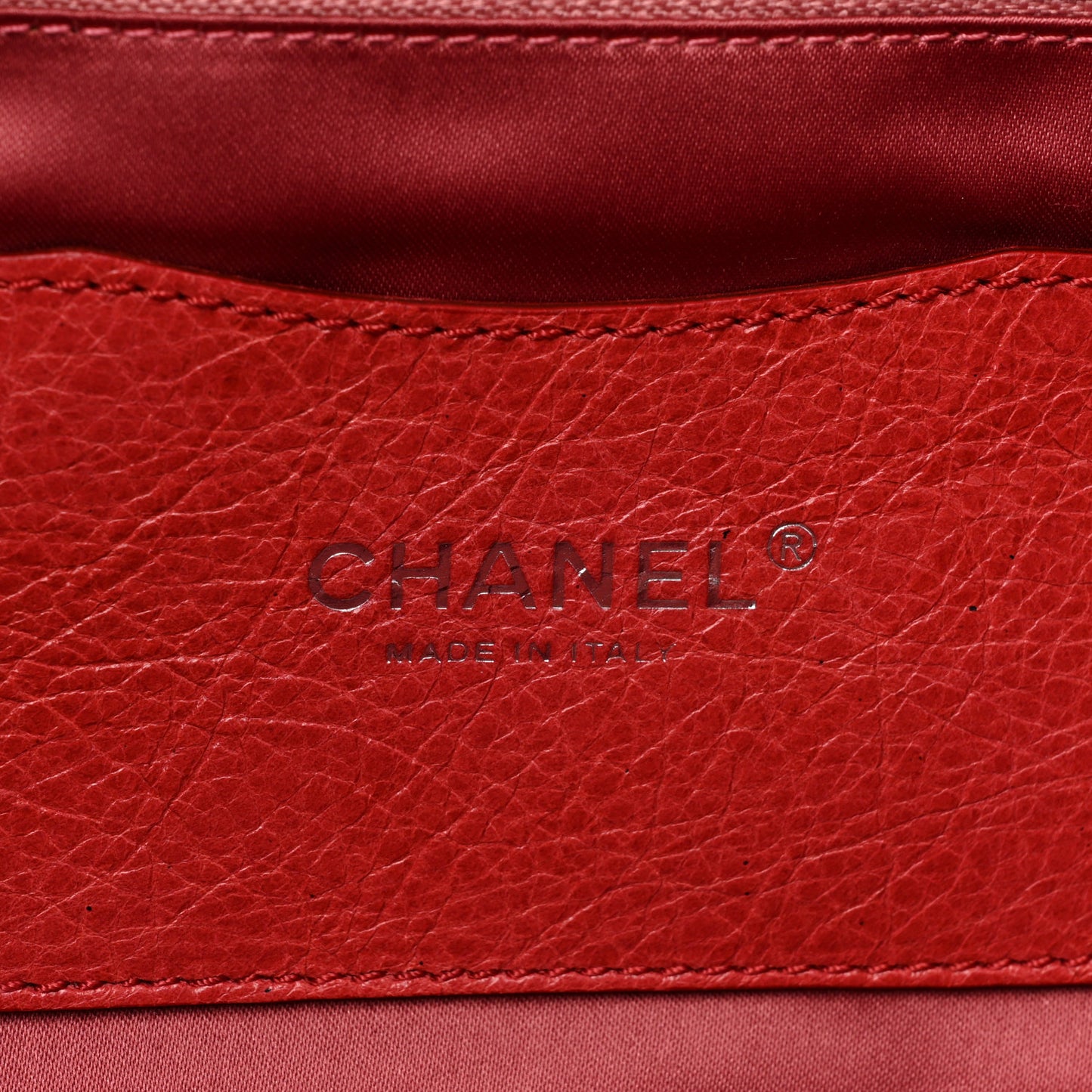 Glazed Calfskin Large On The Road Tote Red