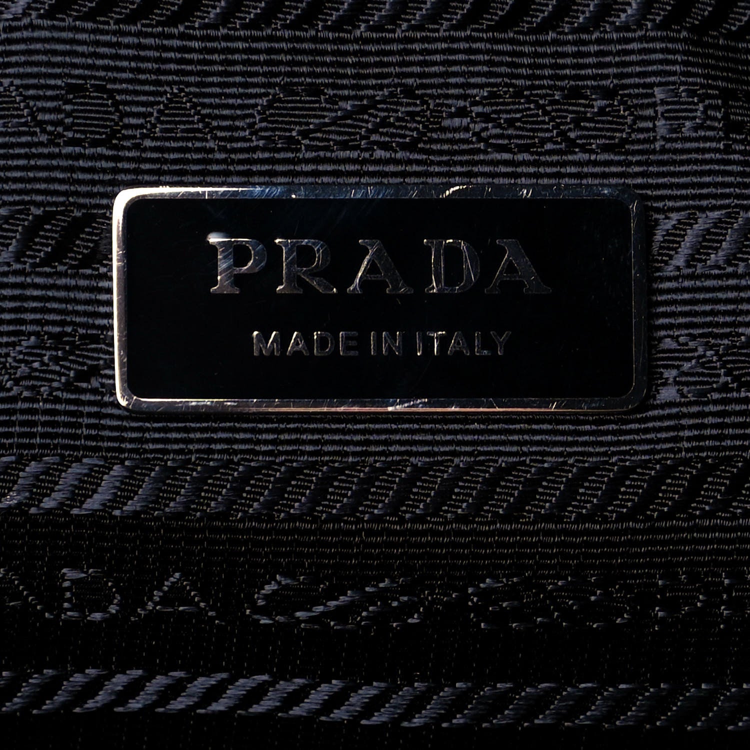 Prada Terry Cloth Tote Bag Black White 6 of 12