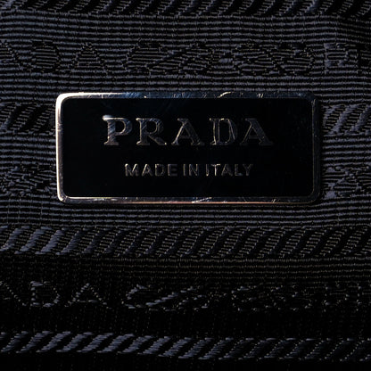 Prada Terry Cloth Tote Bag Black White 6 of 12