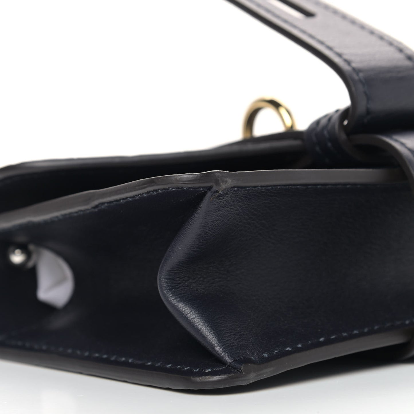Calfskin Crocodile Embossed Aby Chain Shoulder Bag Full Blue