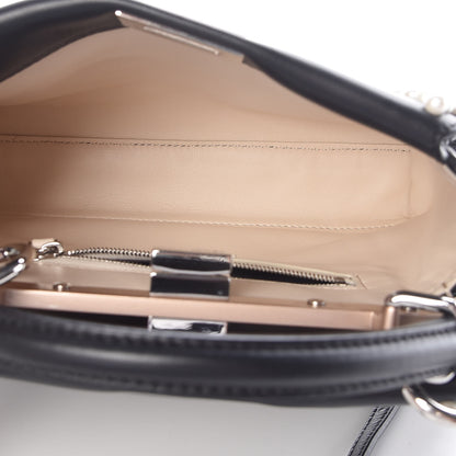 Fendi Calfskin Flowers and Bows Scalloped Mini Peekaboo Iconic Satchel Black Camelia 7 of 11
