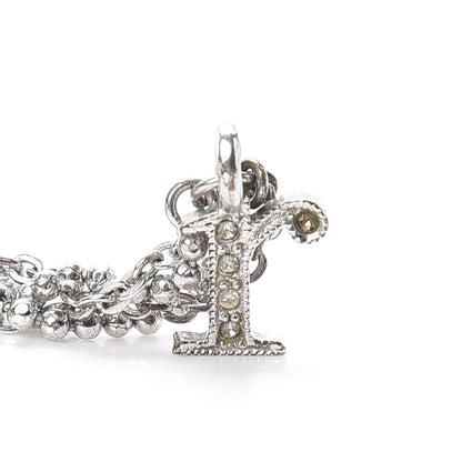 Christian Dior Crystal Logo Charm Bracelet Silver 5 of 5