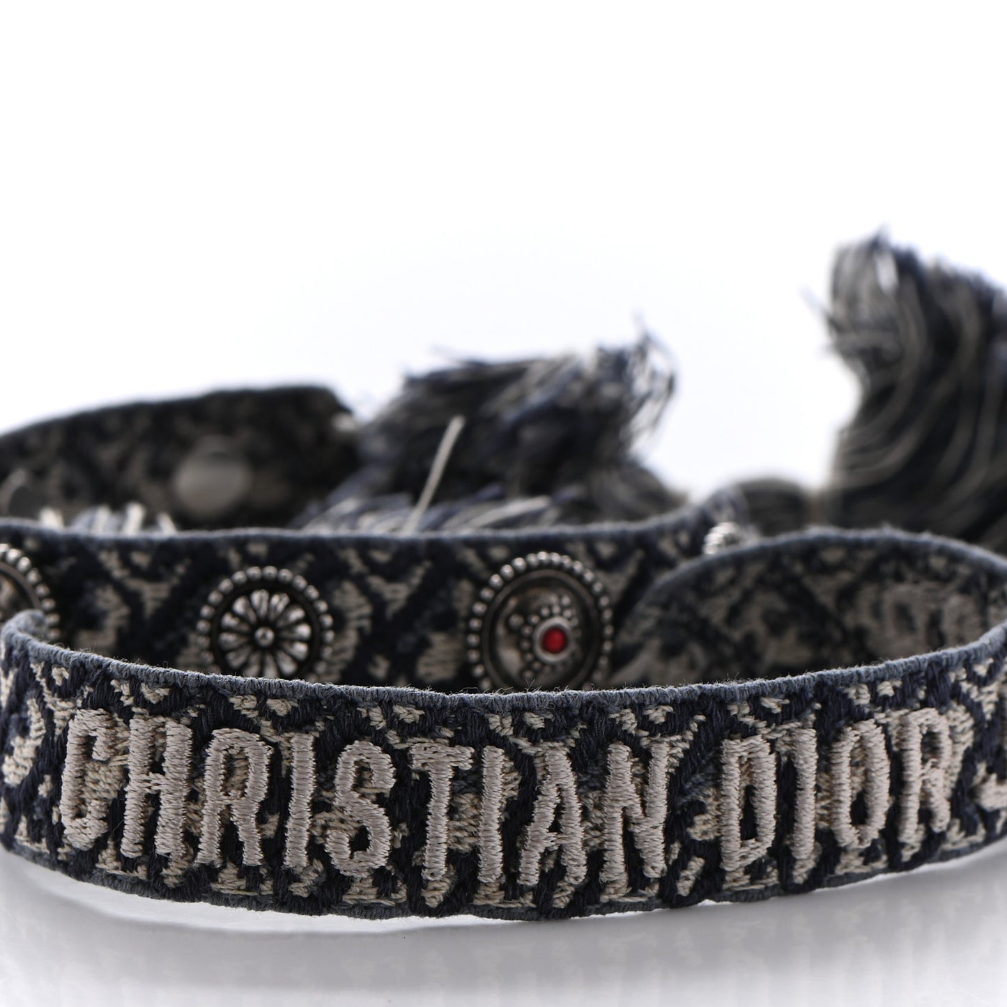 Woven Cotton Oblique J'Adior Friendship Bracelet Set Blue
